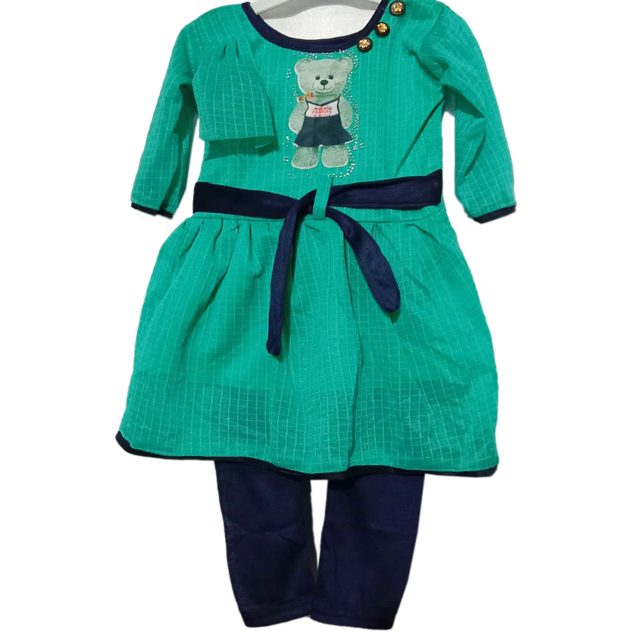 Affordable Girls Frock and Legging Set  |  Three-Quarter Sleeves | 2-3 Years | F4S1009