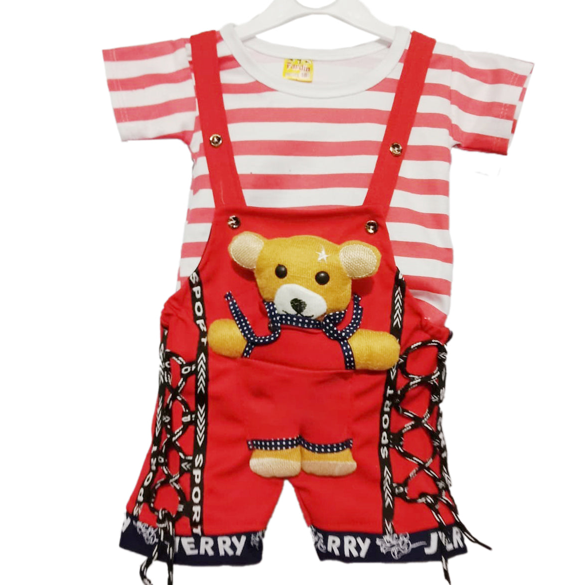 Faiz4s | Baba Suit with Teddy Bear for Baby Boy Dress  | 1 - 2 Years | F4S1006