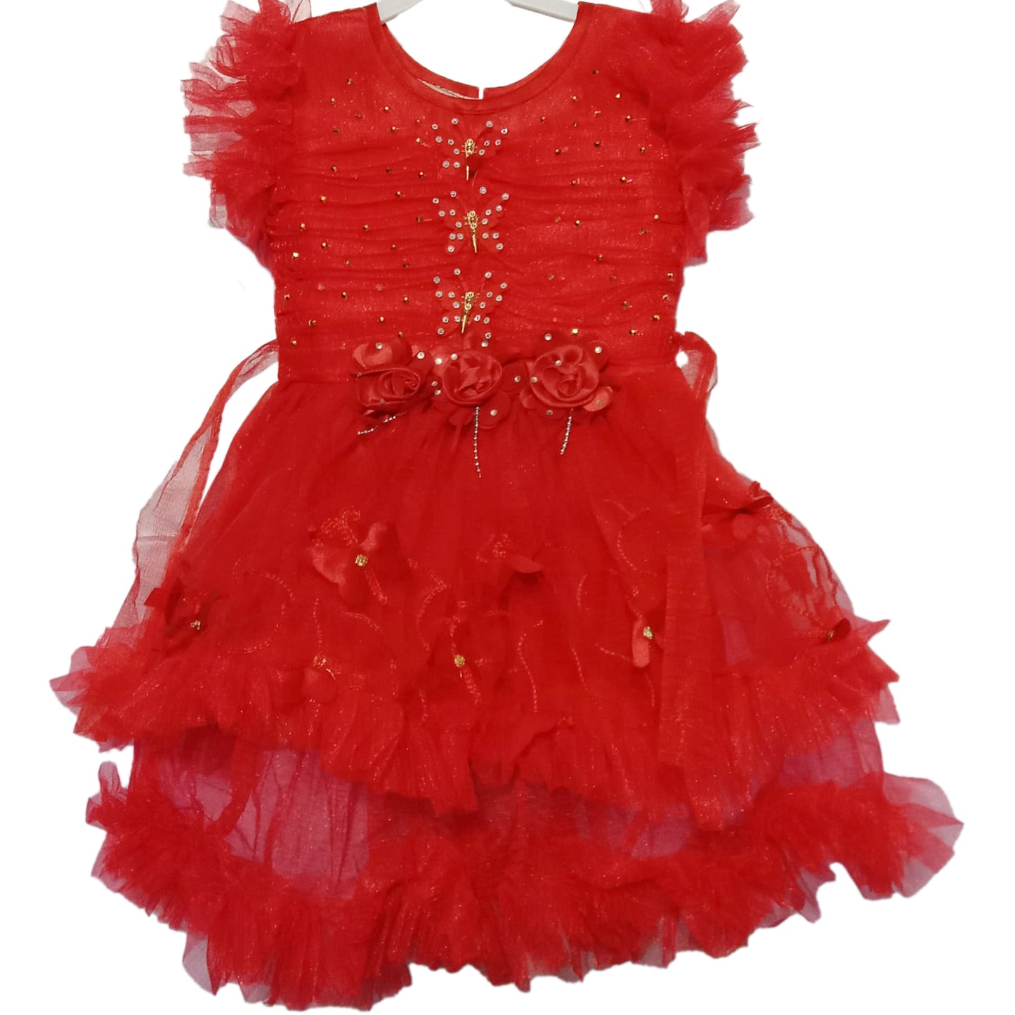 Faiz4s | Modern net Frock For Girl | Sleeveless Dress | 2 -13 Years | F4S1008