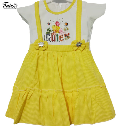 Affordable  Girls Frock | Short Sleeve | 3-5 Years | F4S1004