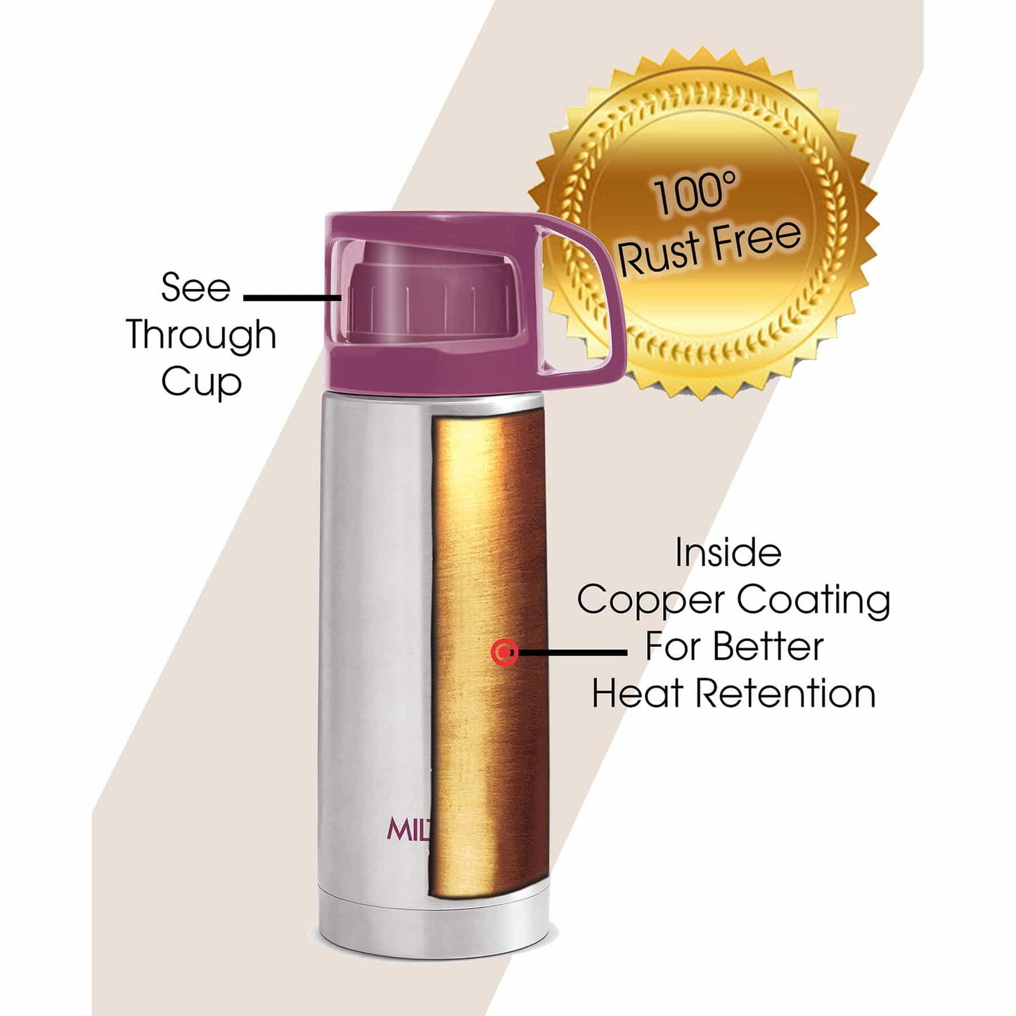 Glassy Thermosteel Flask (Milton) | F4S1019
