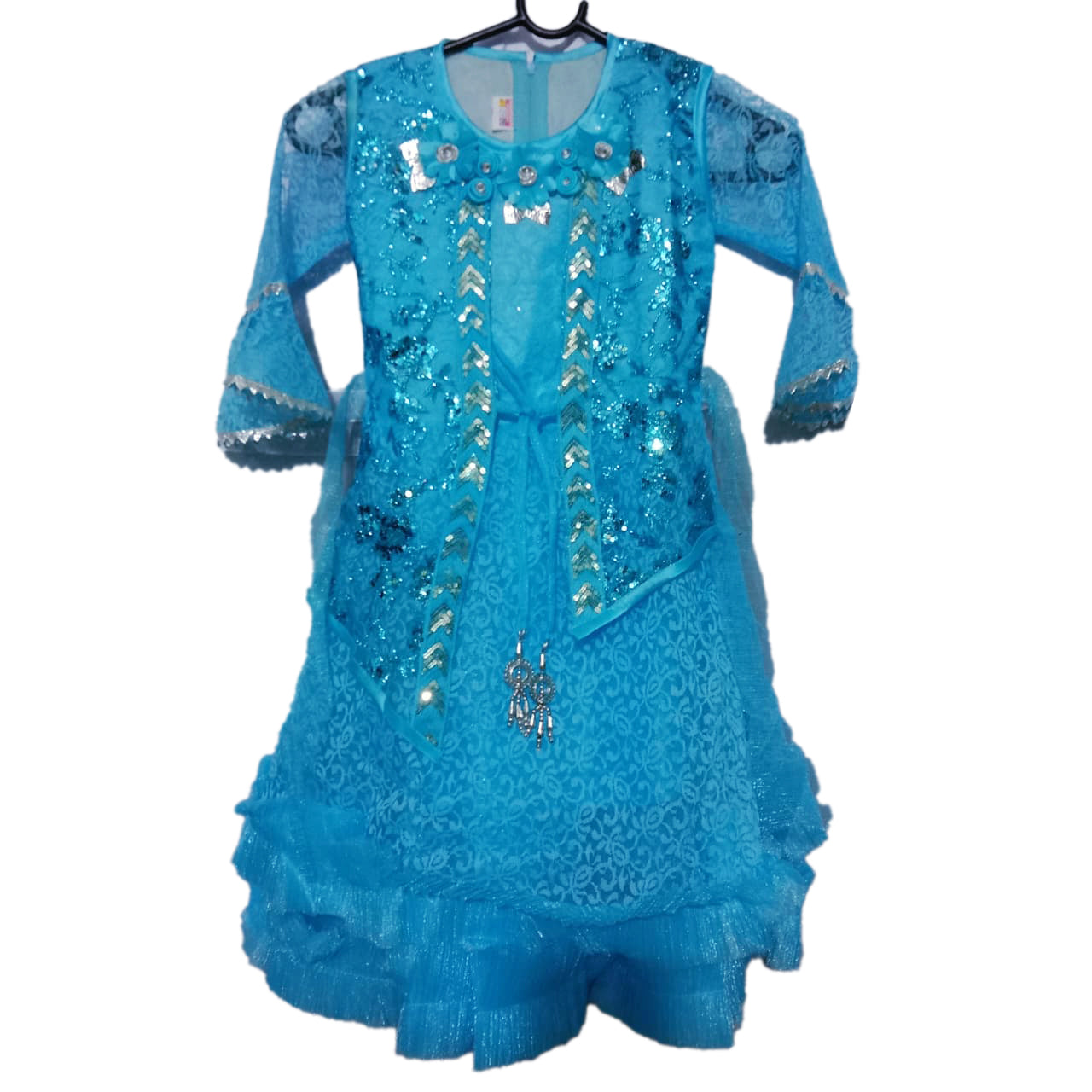 Faiz4s | Modern net Frock For Girl |  Sleeve Dress | 5 - 8 Years | F4S1007