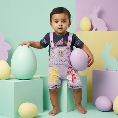 Faiz4s| Baba Suit with LED Light |  baby boy and baby girl dungaree | 1 - 2 Years | F4S1005