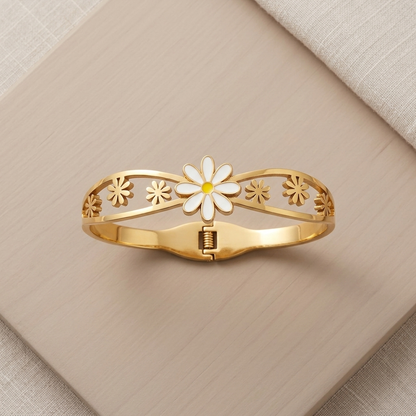 Stainless steel cuff Bangle F4S1030 |18K Gold plated | 316L Grade | anti tarnish