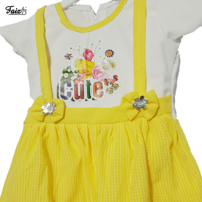 Affordable  Girls Frock | Short Sleeve | 3-5 Years | F4S1004