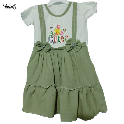 Affordable  Girls Frock | Short Sleeve | 3-5 Years | F4S1004