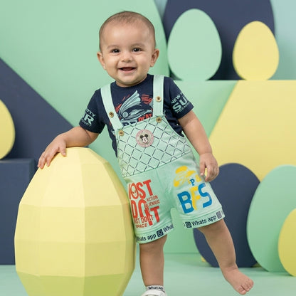 Faiz4s| Baba Suit with LED Light |  baby boy and baby girl dungaree | 1 - 2 Years | F4S1005