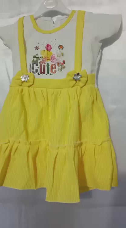Affordable  Girls Frock | Short Sleeve | 3-5 Years | F4S1004